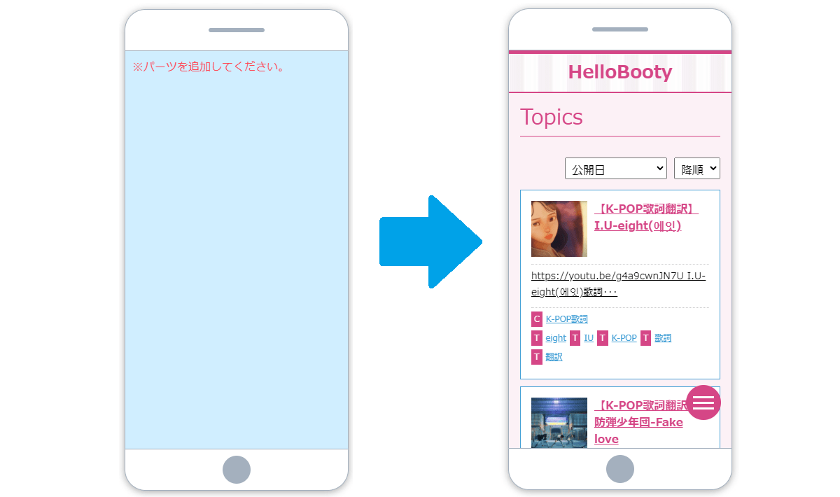 パーツを追加する