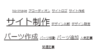 タグクラウドパーツの使い方